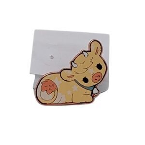 Sorbet Jungle Cute Cow Hard Enamel Pin Pastel